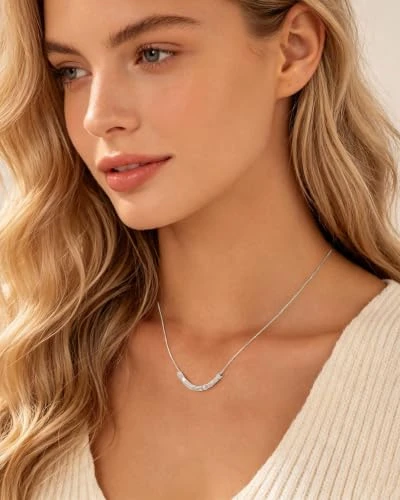 FUNYCHEN V Curved Bar Necklaces
